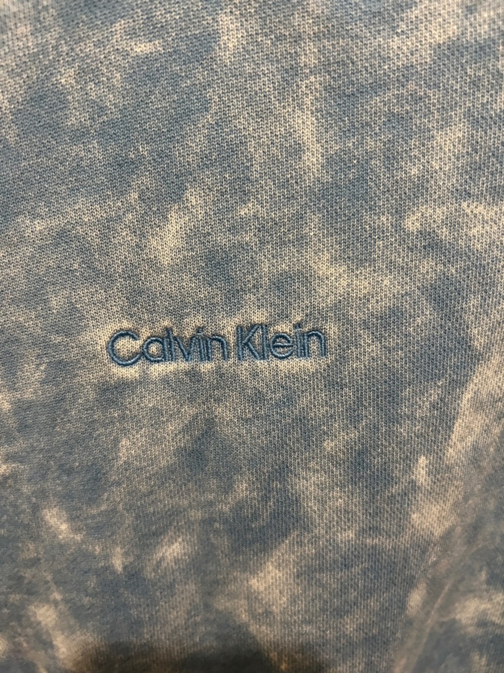 Calvin Klein Light Blue Washed Cropped Crewneck Sweatshirt - Picture 3 of 4